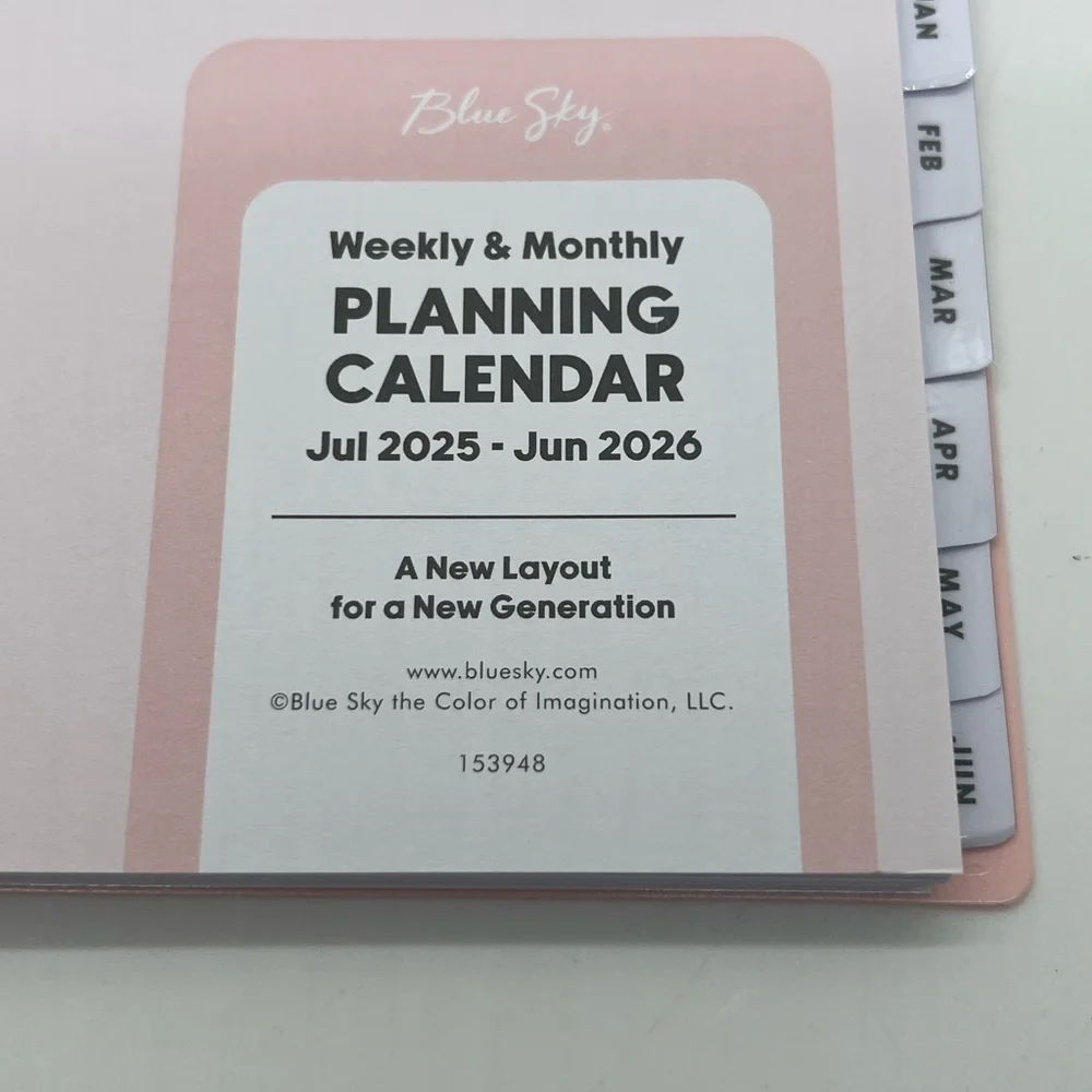 NWT Blue Sky Academic Year Weekly and Monthly Planner Calendar 5.8